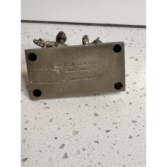 Selangor Pewter Malay Dancers‎ Mak Inang Figurine Statue Collectible - Picture 3 of 5